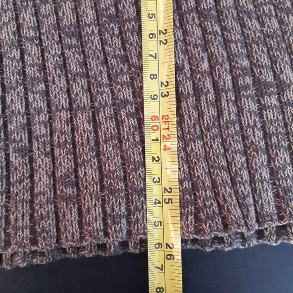 Calvin Klein Jeans SZ M 100% Cotton Taupe & Beige Ribbed 1/4 Zip Men's Sweater - Picture 12 of 16